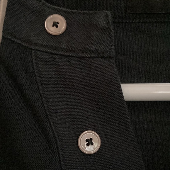 Theory sz XL cotton longsleeve tshirt hoodie 2 buttons LIKE NEW dark navy blue - Picture 4 of 12